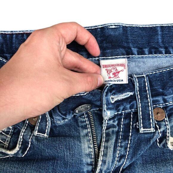Vintage True Religion Jeans Size 32 BILLY BIG T Blue - Picture 5 of 6